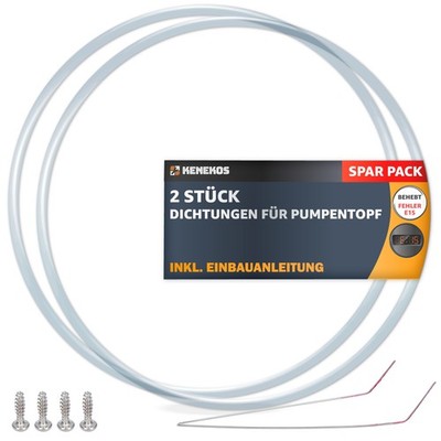 2x Pumpentopfdichtung Spülmaschine Fehler E15 für Bosch Siemens Neff 12005744