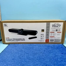 Delton C75 PTZ Ultra HD 4K Video Bar Webcam with AI Tracking, Black