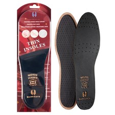 HANDARTE Premium Leather Shoe Insoles Thin Shoe Inserts for Men Dress Sho...