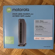 Motorola 24x8 Cable Modem plus AC1900 WiFi Router Plus 2 Phone Lines
