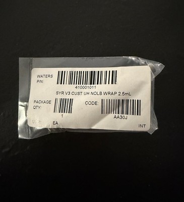 Waters Wash Syringe 2.5 ML P/N 410001011 - Acquity Sample Manager ~ PN 700002569