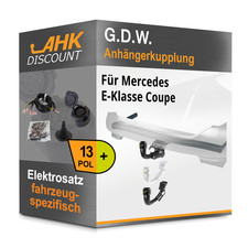 Für Mercedes E-Klasse Coupe 17- G.D.W. Anhängerkupplung abnehmbar + 13polig AHK