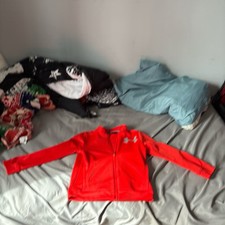 Under Armour UA Red And Gray Youth Small Jacket Slightly Used