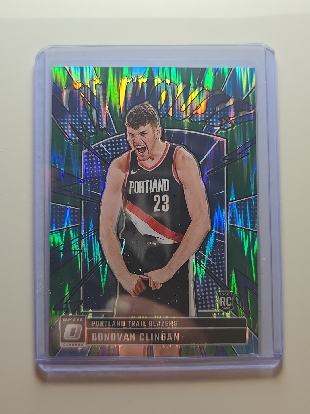 2024-25 Optic My House #1 Donovan Clingan RC Green Shock Prizm 58/149 Rookie