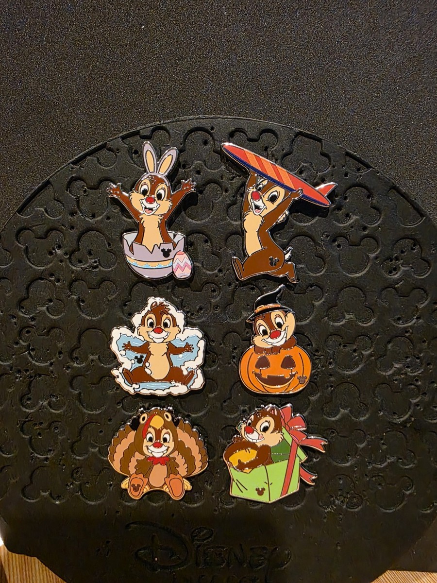 Disneyland 2026 Hidden Mickey Dale 6 Pin Complete Set With Chaser