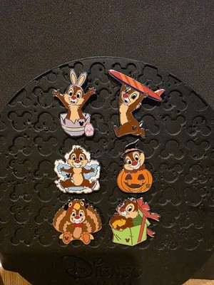 Disneyland 2026 Hidden Mickey Dale 6 Pin Complete Set With Chaser