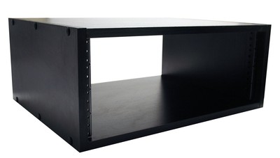 Cases Wooden Studio Rack; 4U Size with 15.25'' Depth; Black (GR-STUDIO-4U)