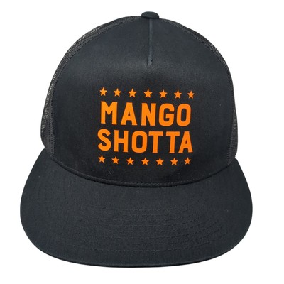 Mango Shotta SNapback Trucker Hat Black One Size Adjustable Mesh Back Yupoong