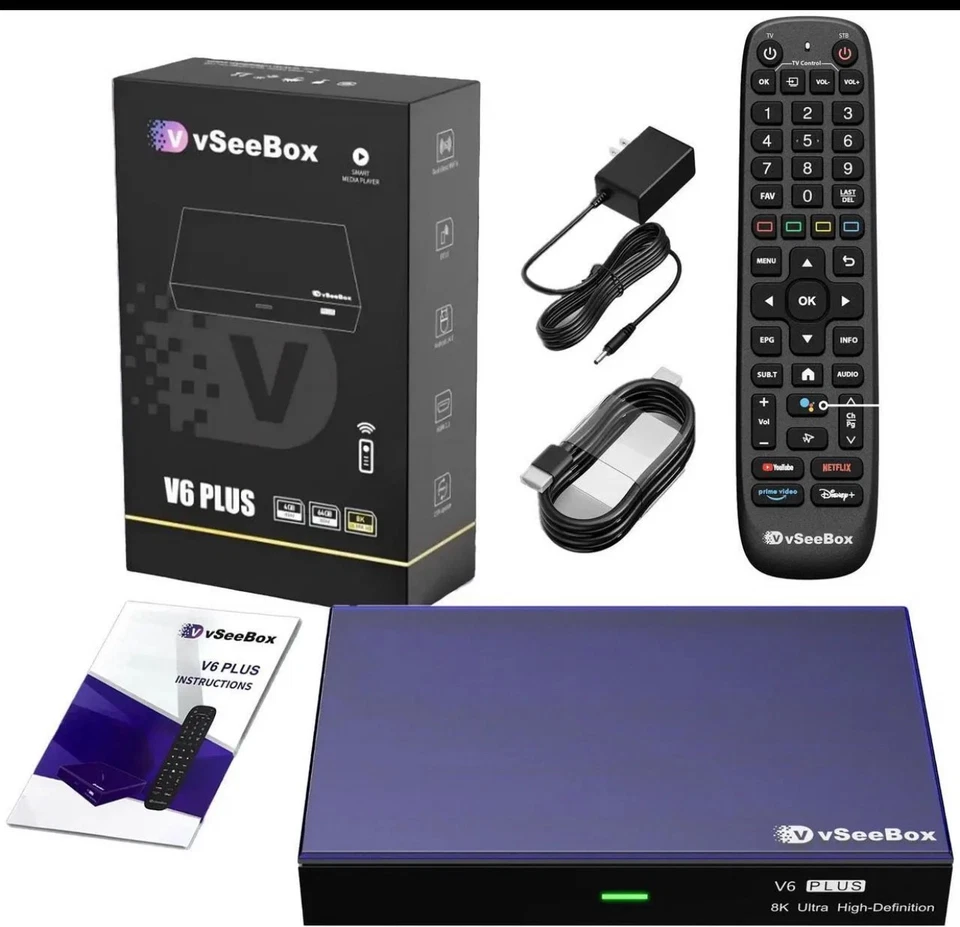 vSeeBox V6 Plus - Brand New - Sealed - Newest Model Vsee Streaming Box