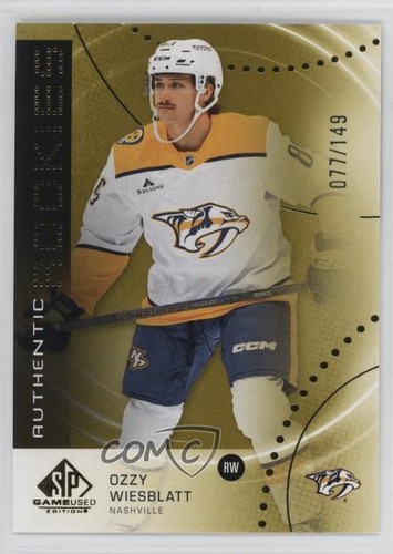 2025-26 Upper Deck SP Game Used Authentic Rookies Gold 77/149 Ozzy Wiesblatt