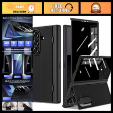 Z Fold 7 Case with Built-in Privacy Screen Protector, Slim Black Design, Durable