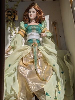 FRANKLIN HEIRLOOM DOLLS BRIANNA PRINCESS OF TARA PORCELAIN DOLL BRAND NEW wCOA