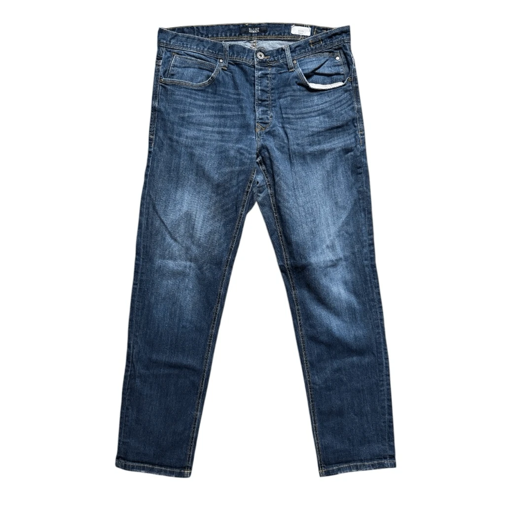 Jean Homme Blend Taille W33 L30 Bleu Délavé - Coupe Droite Regular - Neuf Avec étiquettes