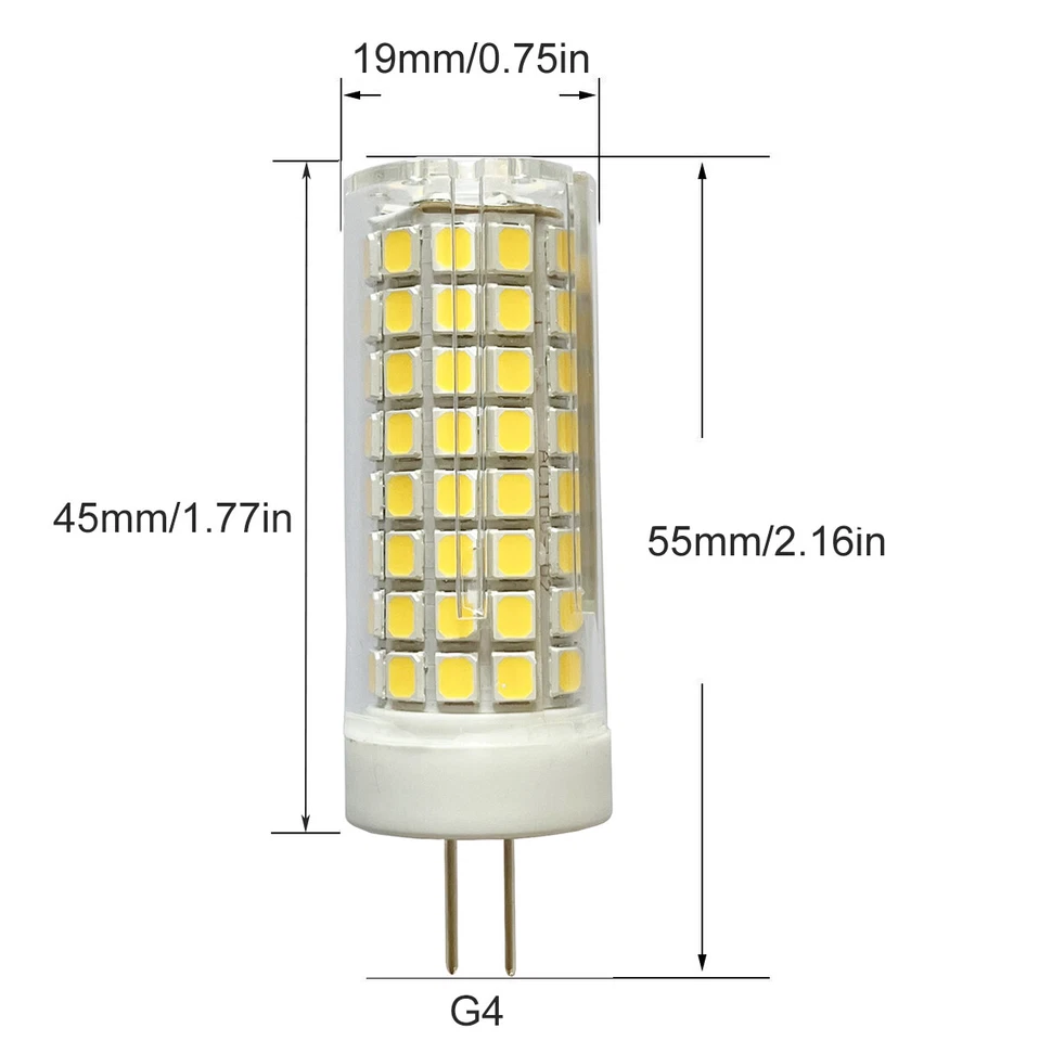 30Pack G4 LED Bulb Bi-pin Dimmable 9W 80W Halogen Equivalent JC Warm White Light - Image 3 of 4