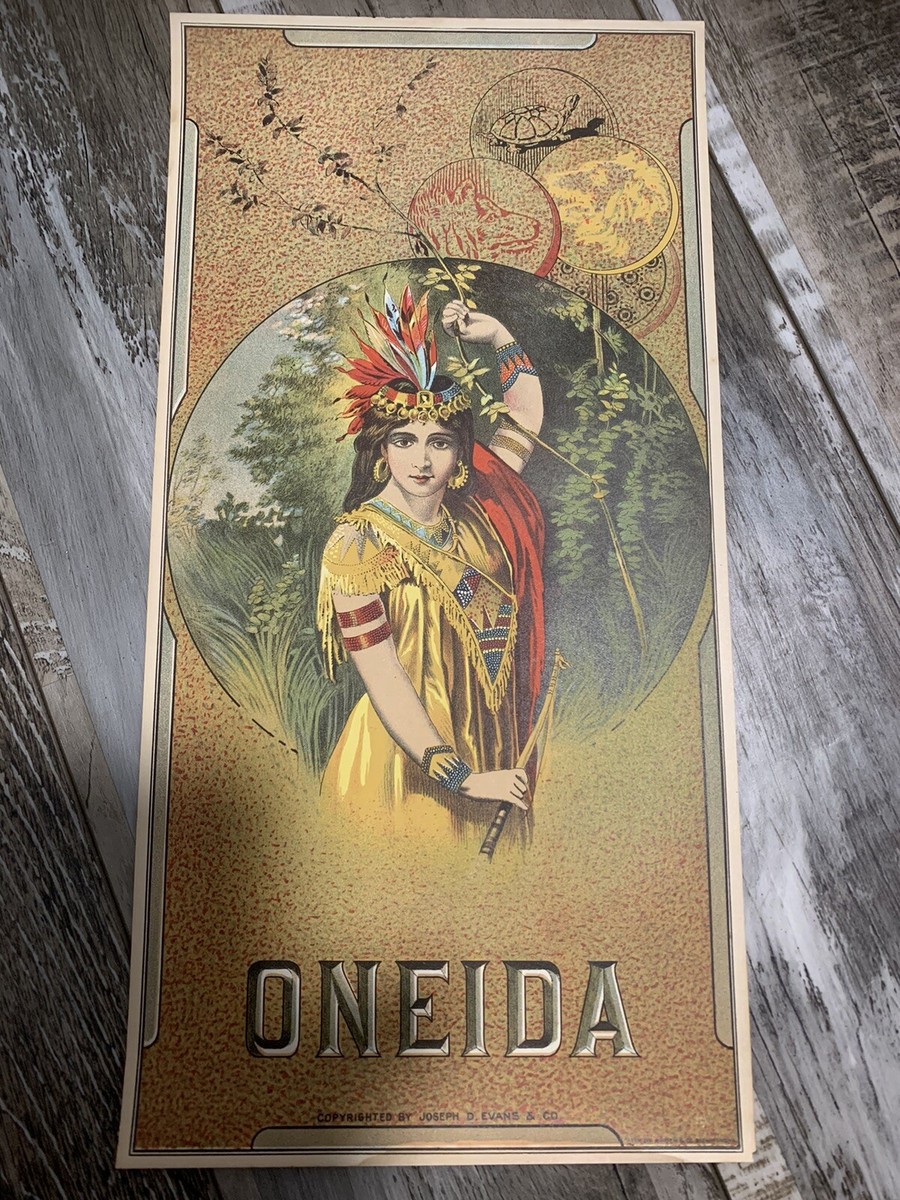 oneida tobacco Antique Oneida Tobacco Caddy Crate Label