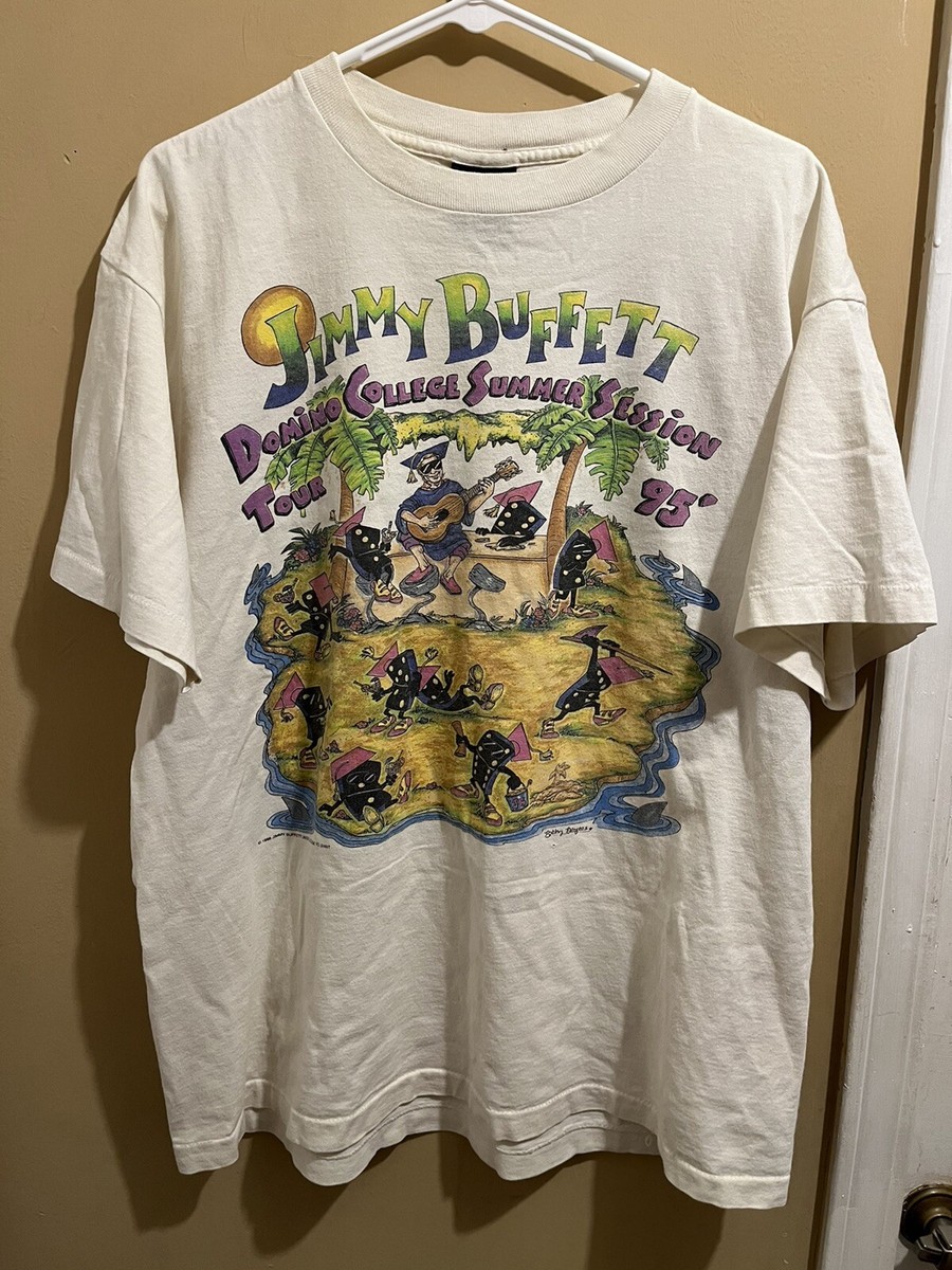jimmy buffett 90年代 Tシャツ Lサイズ Vintage Jimmy Buffett 1995 Domino College Summer Session