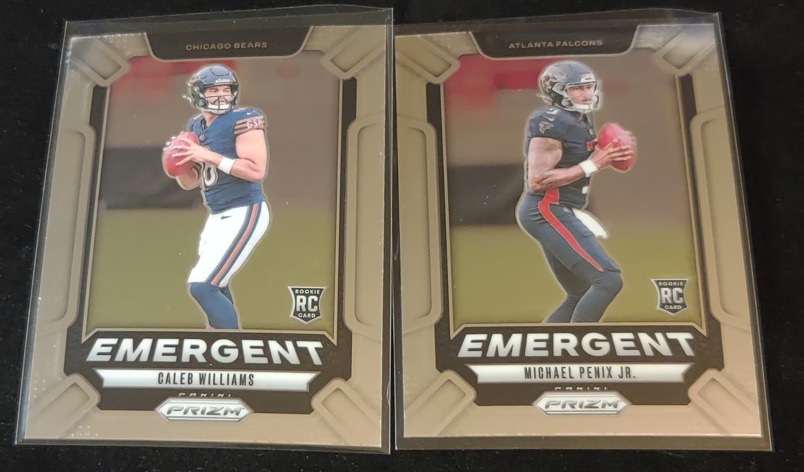2024 Panini Prizm Football Rookie Michael Penix JR. Caleb Williams Emergent Base