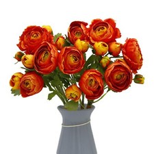 9 Pcs Peonies Artificial Flowers Bouquet 17.3" with Real Touch Long Stems 27 ...