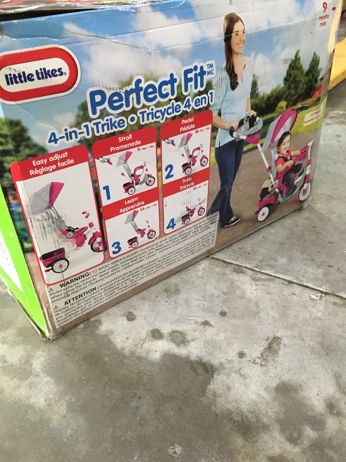 perfect fit 4 in 1 trike pink