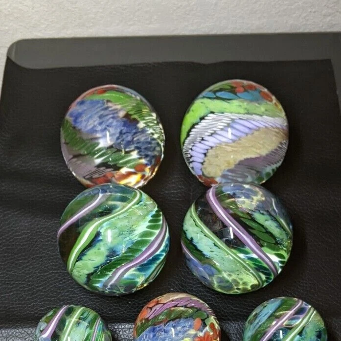 Canicas misteriosas de vidrio Beck grandes decorativas de 3", sorpresa, aleatorias, murano Foto 4 de 4