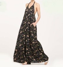 Paisie Women Wide Leg Halterneck Floral Jumpsuit Size 12