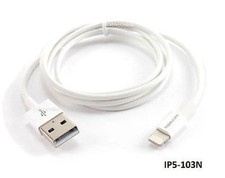 3ft White USB Charge/Sync iPhone 5 Lightning Cable, MFI Certified, IP5-103N