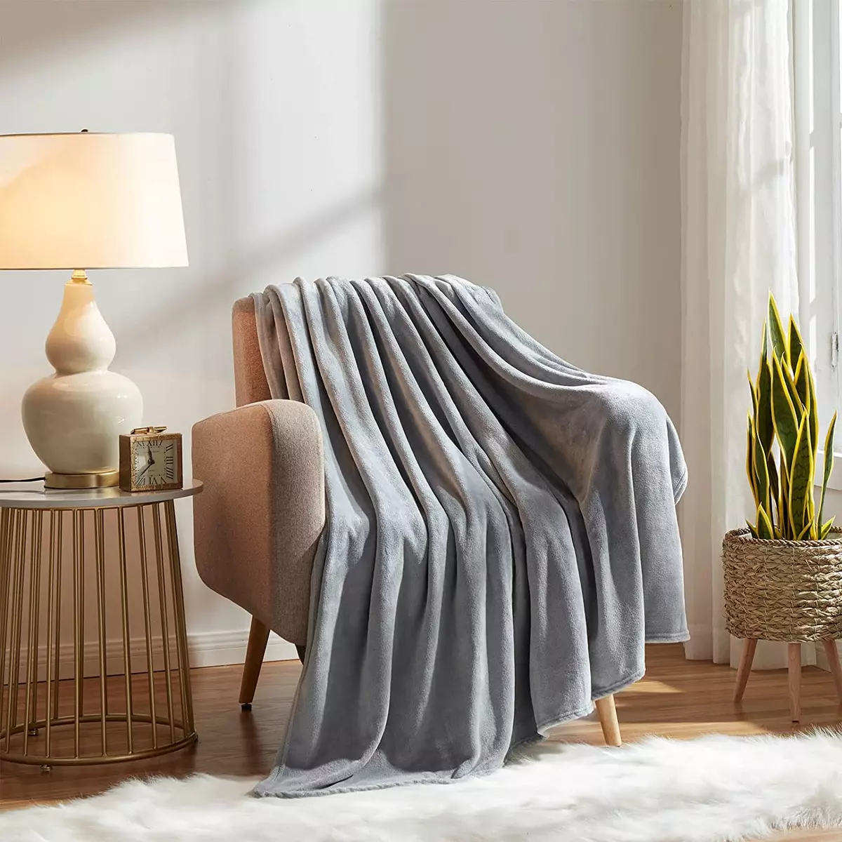 Super soft grey throw hot sale