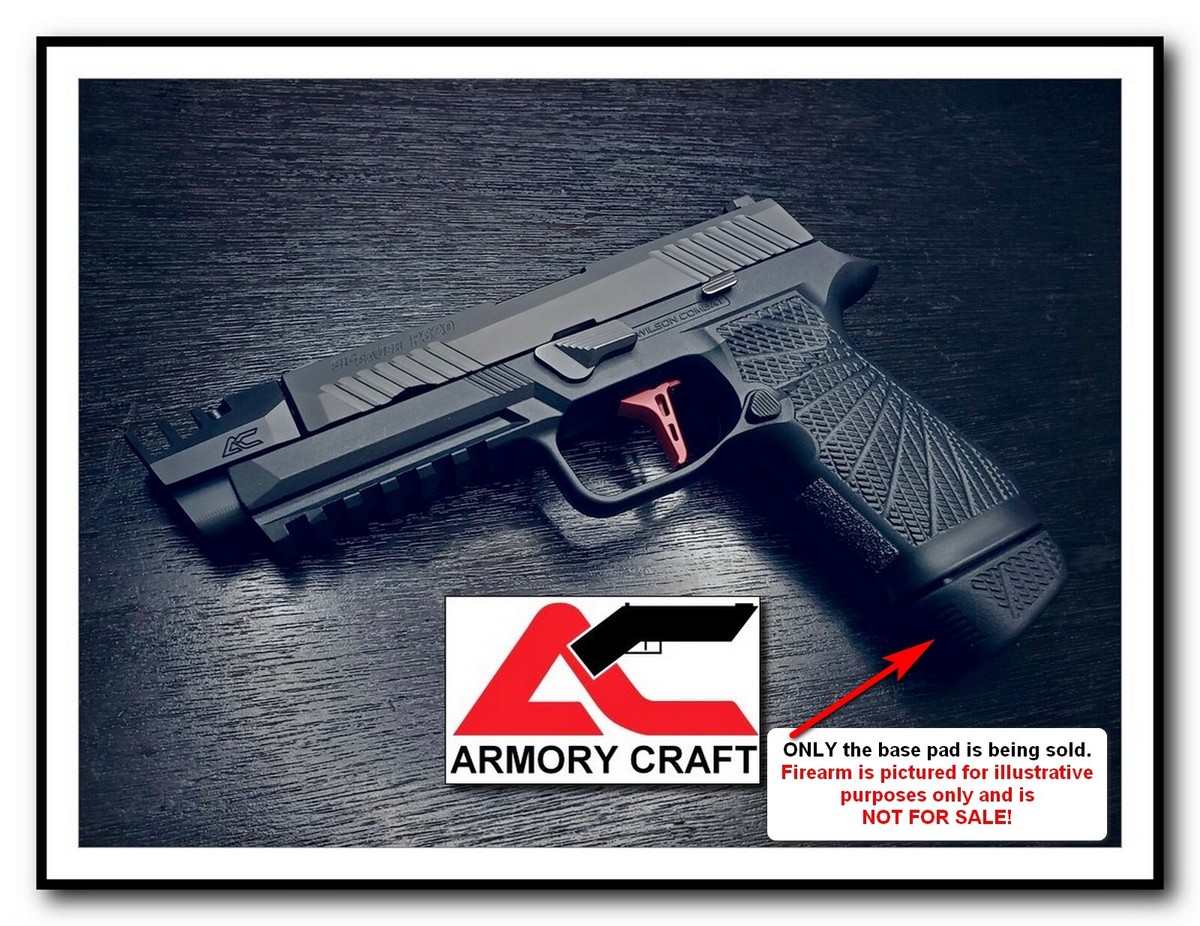 Wilson Combat Style Sig Sauer P320 P250 9mm PLUS-2 Base Pad BLACK