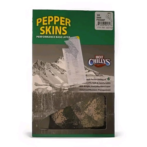 NEW Hot Chillys Youth Pepper Skins Camo, Thermal Bottoms Small - Picture 2 of 2