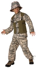 Delta Force Child Costume Camo Shirt  Pants Fancy Dress Living Fiction