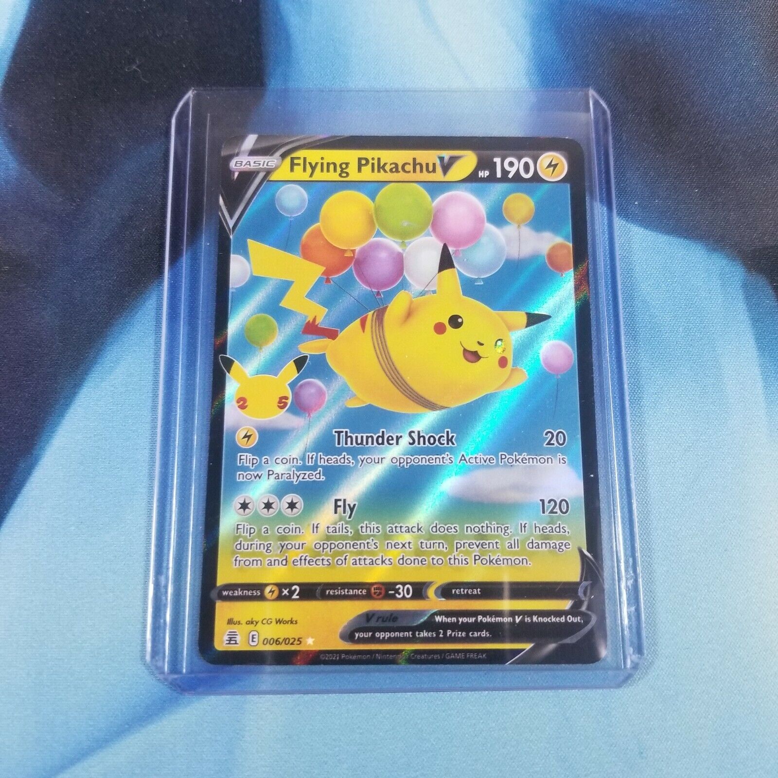 Carta Pokémon Original Pikachu Voador V 6/25