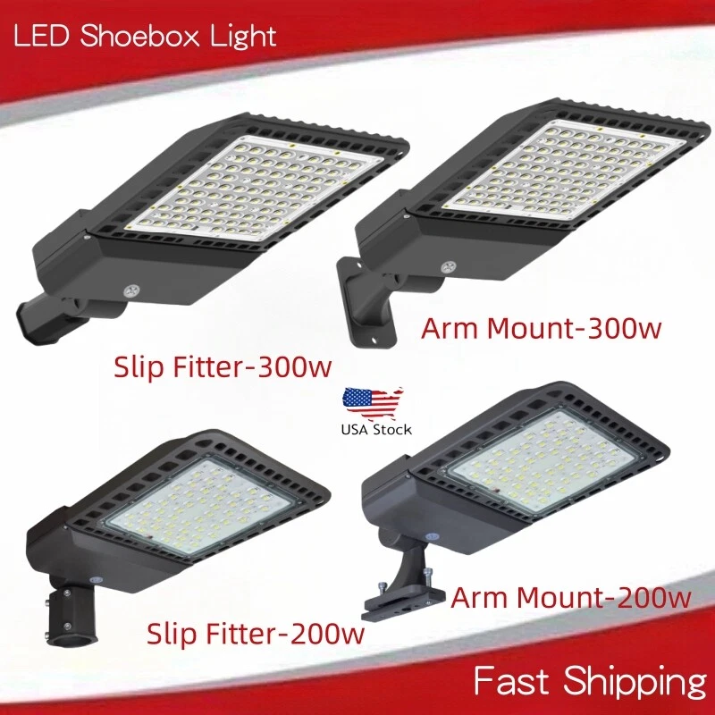 LED Shoebox Area Flood Light 200W 300W Outdoor Commercial LED Parking Lot Lights