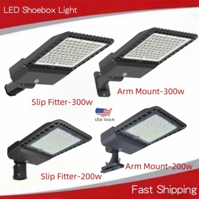 LED Shoebox Area Flood Light 200W 300W Outdoor Commercial LED Parking Lot Lights