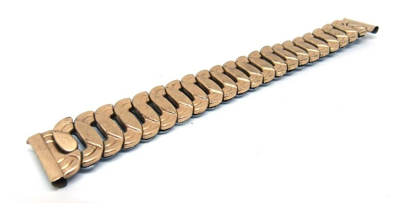 Vintage MENS BRISTOL 1 20 10K Gold Filled FLEX WATCH BAND 17mm
