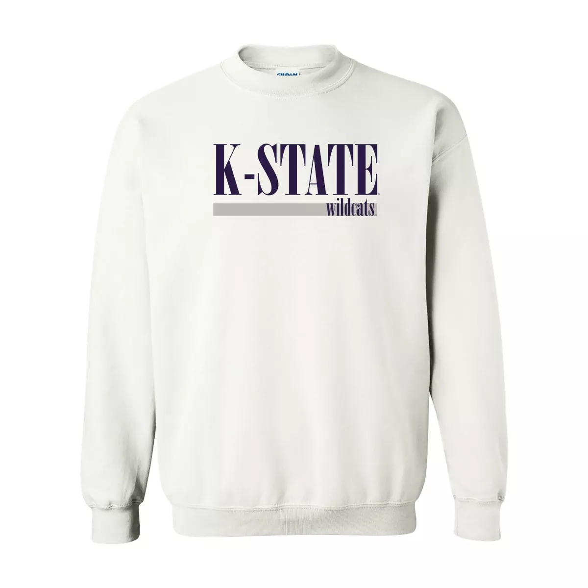 Kansas State Wildcats Boldline Crewneck Sweatshirt White