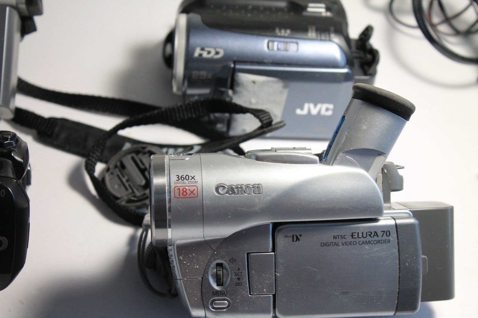 4 Digital Camcorders for Parts or Repair - 3x Canon & 1 JVC