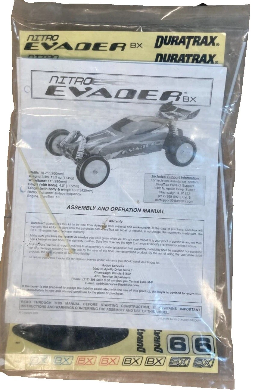 Modelo RC Duratrax Planos, plantillas y manuales de modelos