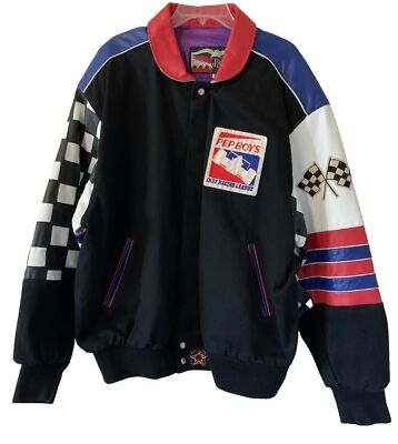 #ad Jeff Hamilton Mens Jacket Indy Racing League Pep Boys Size XXL $75.00