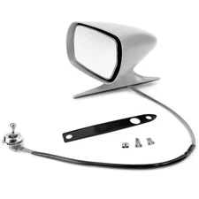 71-73 Ford Mustang Outside Racing Mirror, Remote Cable Control Left Driver Side