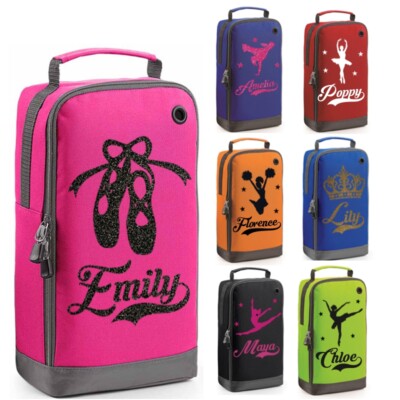 Personalisierter Tanzschuhbeutel Mädchen Ballett Kinder Glitzer Set Kinder Schule 