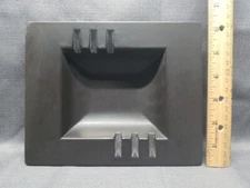 Black Mid Century Rectangular Plastic Ashtray