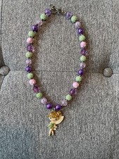 Purple/Mint Green/Pink Little Girls Tinkerbell Beaded Necklace