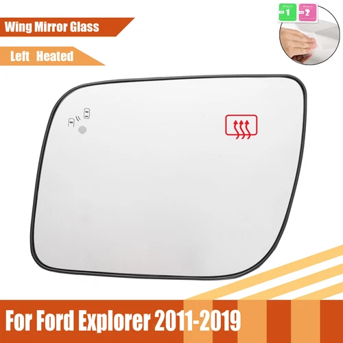 1PCS Left Mirror Glass For Ford Explorer 11-19 With blind spot Heated function