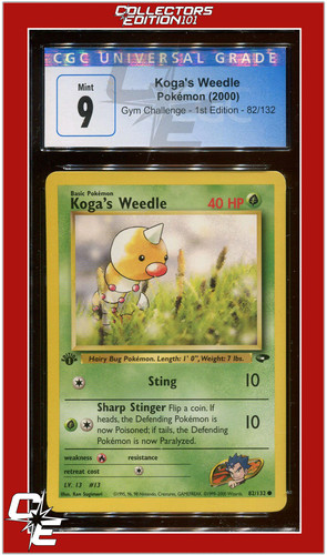 Koga's Weedle (1st Edition) graded CGC 9 for sale on eBay