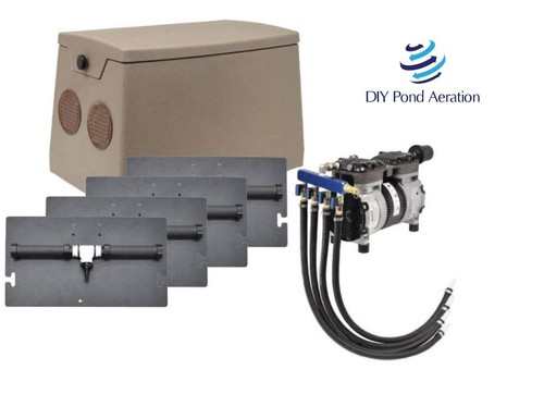 NUOVO kit aerazione laghetto lago acque poco profonde e profonde 1-4+ acri con recinto! - Foto 4 di 15