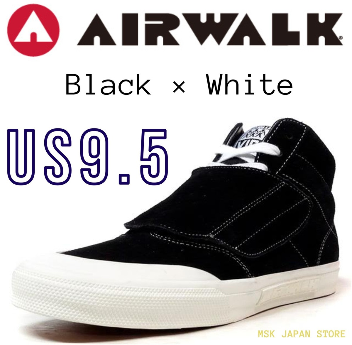 AIRWALK VIC Black × White AW-CL-5005 Mita Sneakers Japan Exclusive
