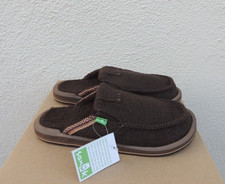 SANUK BROWN YOU GOT MY BACK CHILL SIDEWALK SURFER SHOES, MEN US 9/ EUR 42 NEW