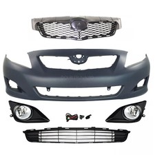 Fit For 2009-2010 Toyota Corolla Bumper Cover Upper Lower Grillefog Lights Fit For 2009-2010 Toyota Corolla Bumper Cover Upper Lower Grillefog Lights