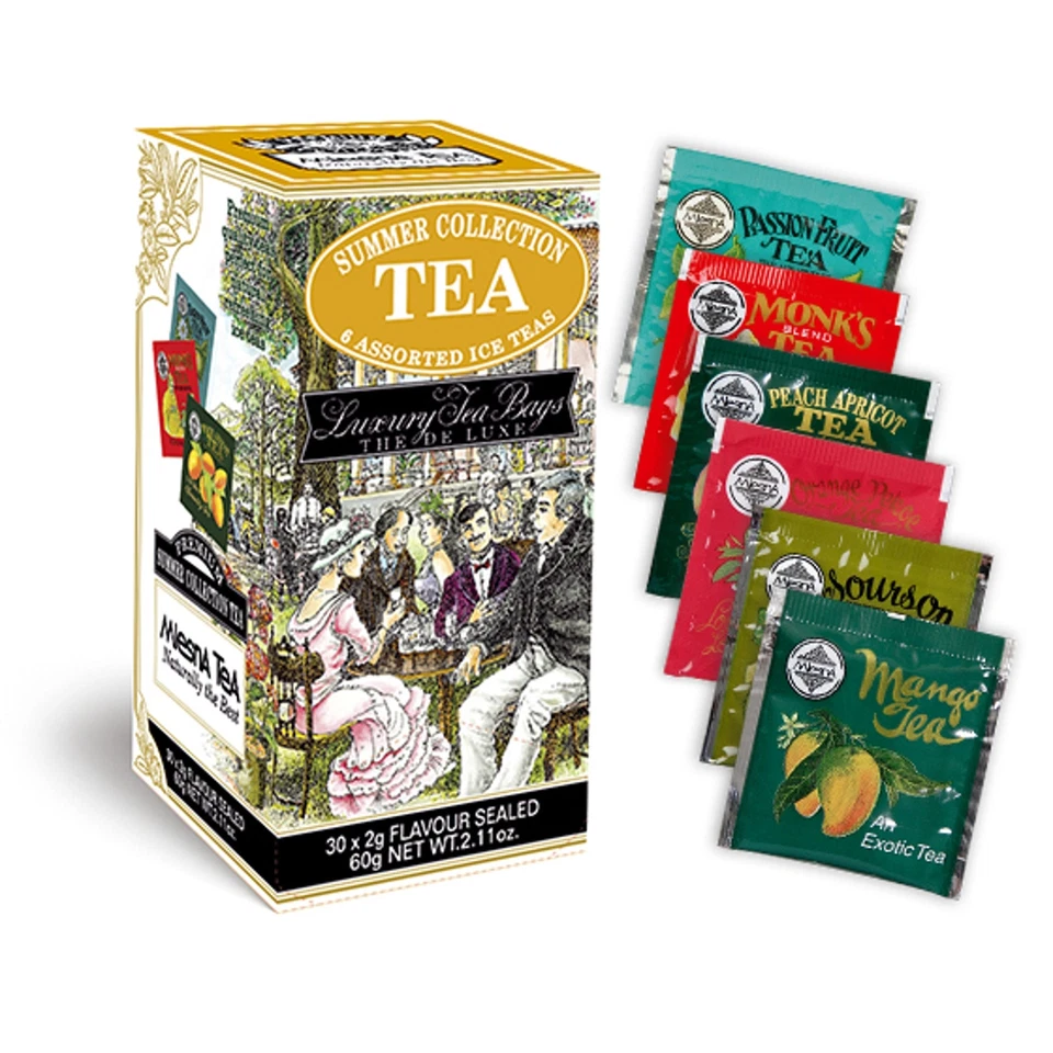Mlesna Tea Ceylon - Tè Summer 6 gusti assortiti 30 filtri