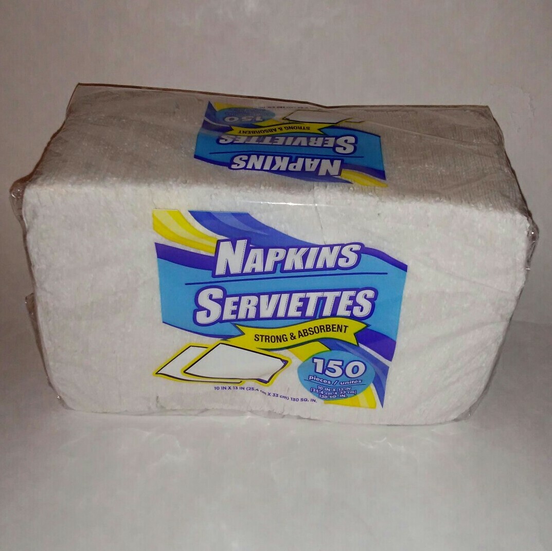 NAPKINS *150 PIECES/STRONG & ABSORBENT...ESSENTIAL TO YOUR EVERYDAY